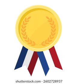 Golden award medal with Netherlands flag ribbons for winners