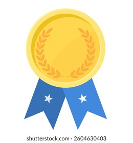 Golden award medal with Somalia flag ribbons for winners