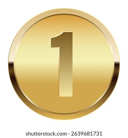 Golden award medal for sport and games