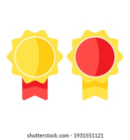 Golden award, medal vector flat icon