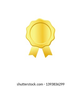 Golden award, medal vector icon