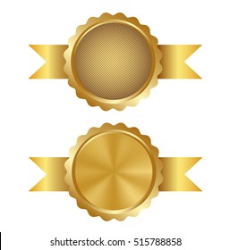 Golden Stamp Horizontal Ribbons Isolated On Stock Vector (Royalty Free ...