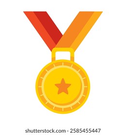 A golden award ribbon with decorative border