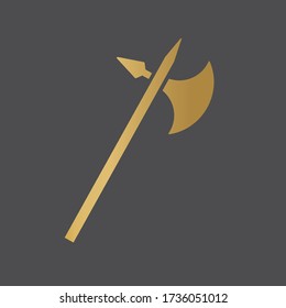 goldenes Axt-Symbol - Vektor-Abbildung