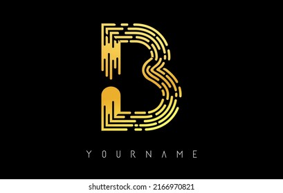 Golden B Letter Logo Concept Creative Stock Vector (Royalty Free ...