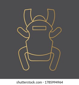 golden baby carrier icon- vector illustration