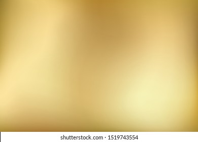 Golden background. Abstract light gold metal gradient. Vector blurred illustration