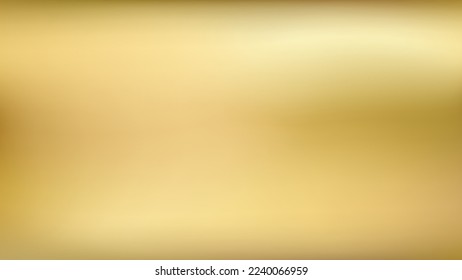 Golden background. Abstract light gold metal gradient. Vector blurred illustration