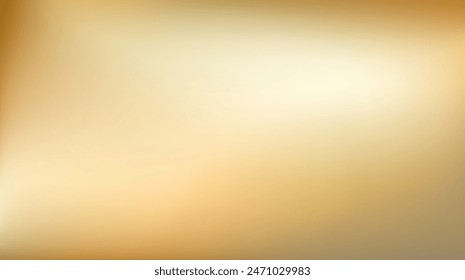 Golden background. Abstract light gold metal gradient. Vector blurred illustration