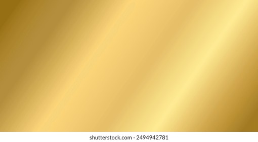 Golden background. Abstract light gold metal gradient. Vector blurred illustration