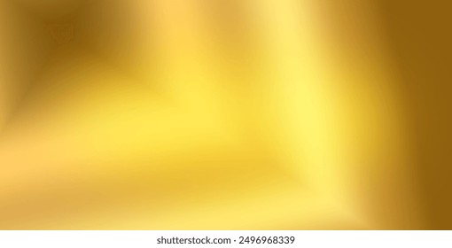Golden background. Abstract light gold metal gradient. Vector blurred illustration