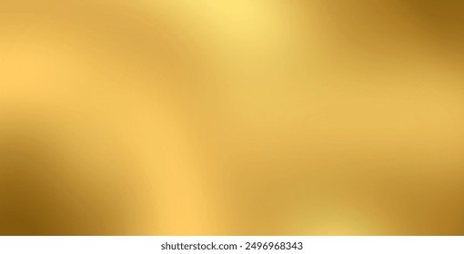 Golden background. Abstract light gold metal gradient. Vector blurred illustration