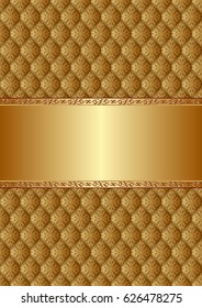 golden background with antique patterns and elegant border