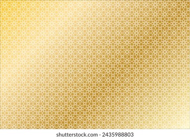 Golden background with arabian geometric pattern. Islamic card