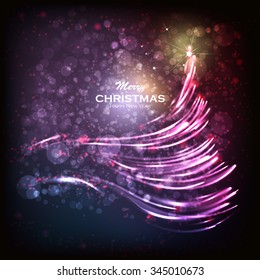 Golden background christmas. Abstract Christmas background with Firework Salute and place for text. Glittering bokeh with magic stars dust. Blurred Christmas Lights for Xmas Holiday Design.