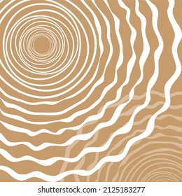 Golden background with circles like tree rings