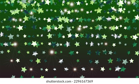 Golden Background with Confetti of Glitter Particles. Sparkle Lights Texture. Disco pattern. Light Spots. Star Dust. Explosion of Confetti. Design for Magazine.