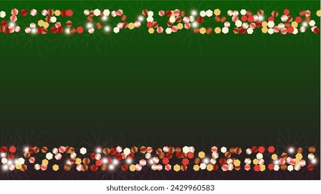 Fondo dorado con confeti de partículas brillantes. Textura de luces brillantes. Patrón de cumpleaños. Puntos de luz. Polvo de estrellas. Explosión de confeti. Diseño para tarjeta.