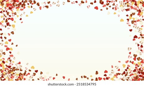 Golden Background with Confetti of Glitter Particles. St. Valentine Day. Holiday pattern. Light Spots. Explosion of Confetti. Glitter Vector Illustration. Design for Print.