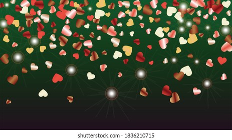 Golden Background with Confetti of Glitter Star Particles. Sparkle Lights Texture. Holiday pattern. Light Spots. Star Dust. Christmass Design. Explosion of Confetti. Design for Cover.