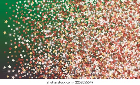 Golden Background with Confetti of Glitter Star Particles. Sparkle Lights Texture. Disco pattern. Light Spots. Star Dust. Christmass Design. Explosion of Confetti. Design for Sale.