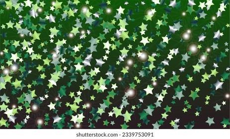 Golden Background with Confetti of Glitter Star Particles. Sparkle Lights Texture. Party pattern. Light Spots. Star Dust. Christmass Design. Explosion of Confetti. Design for Card.