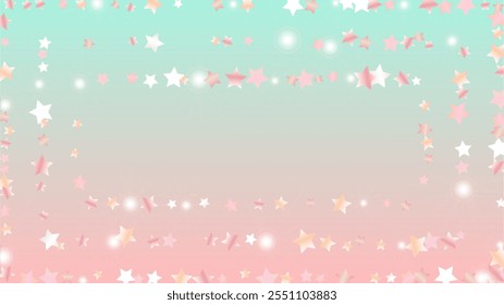 Golden Background with Confetti of Glitter Star Particles. Sparkle Lights Texture. Anniversary pattern. Light Spots. Star Dust. Christmass Design. Explosion of Confetti. Design for Cover.