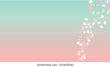 Golden Background with Confetti of Hearts Glitter Particles. St. Valentine Day. Christmas pattern. Light Spots. Explosion of Confetti. Glitter Vector Illustration. Design for Banner.