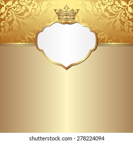 golden background with crown