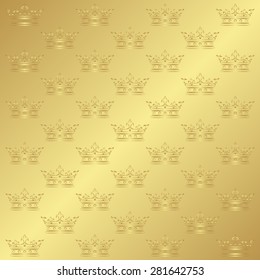 golden background with crowns