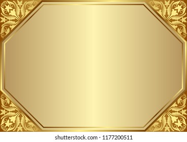 golden background with decorative corners