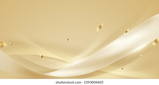 diseño de fondo dorado con elementos de efecto lujoso Ilustración vectorial