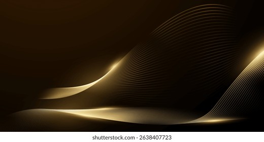 golden background design With luxurious effect elements Vector illustration