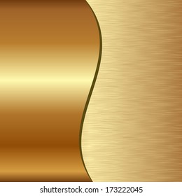 golden background divided into two - scratched and polished