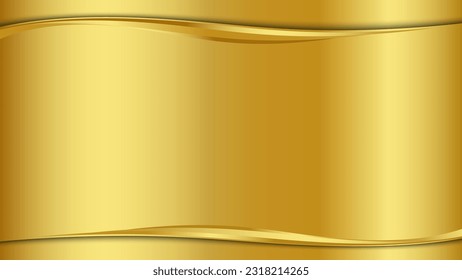 Golden background and elegant golden wave bands are perfect for text or product or social media backdrops.