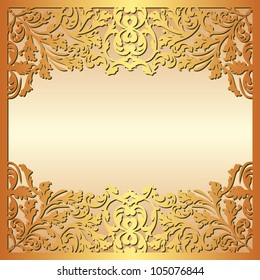 Golden Background Floral Ornaments Stock Vector (Royalty Free ...