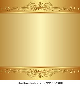 golden  background with floral ornaments