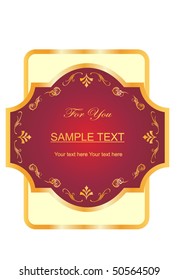 golden background for food and drink industry. chocolate box,menu,label for wine