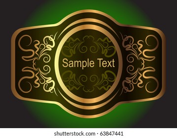 Golden background for food and drink industry. Vector.