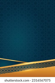 Goldener Hintergrund mit geometrischem Muster - Islamischer Hintergrund für Buchcover