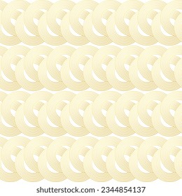 Golden background, geometric seamless luxury pattern made of lines as main elements.