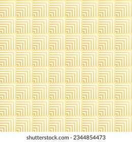 Golden background, geometric seamless luxury pattern made of lines as main elements.