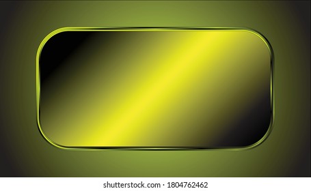 Golden background. Gradient. Shiny plate.
