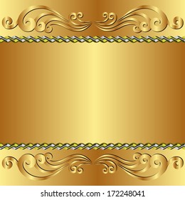 golden background with ornament
