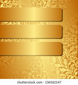 golden background with ornaments