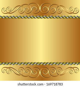 golden background with ornaments