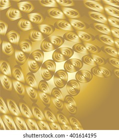 Golden background with ovals