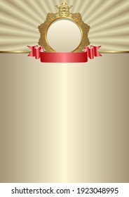 golden background with royal frame