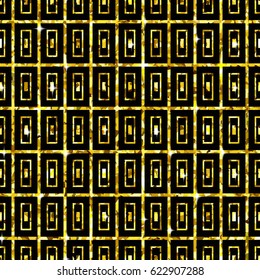 Golden Background with Seamless Pattern of Glittering Fabric Stock Vector Illustration