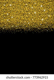 Golden background with shiny sparkles.Vector illustration.